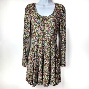 Show Me Your Mumu Floral Long Sleeve Mini Dress Medium
